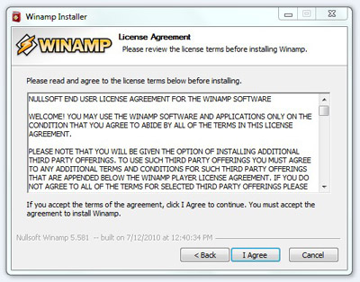 ขั้นตอนการติดตั้ง Winamp