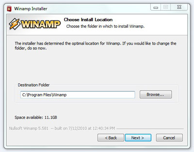 ขั้นตอนการติดตั้ง Winamp