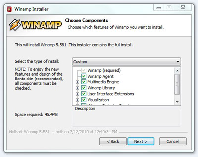 ขั้นตอนการติดตั้ง Winamp