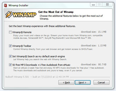 ขั้นตอนการติดตั้ง Winamp