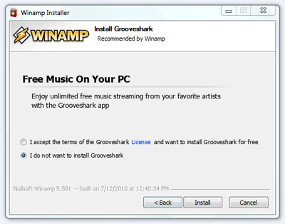 ขั้นตอนการติดตั้ง Winamp