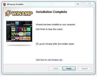 ขั้นตอนการติดตั้ง Winamp